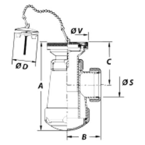 Sifón botella cromado Sifón botella cromado