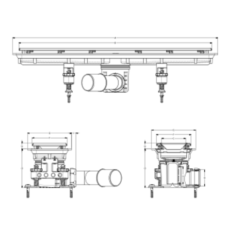 Canaleta Linnum para plato de ducha de obra. Salida orientable.Sifón 50 mm.  Ancho 70. Rejilla SOFT. CERCO VISIBLE Canaleta Linnum para plato de ducha de obra. Salida orientable.Sifón 50 mm.  Ancho 70. Rejilla SOFT. CERCO VISIBLE