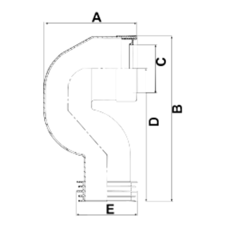 Manguito acodado ajustado interior Manguito acodado ajustado interior