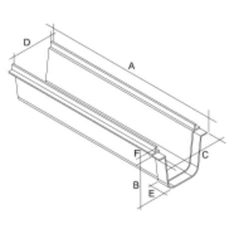 Canaleta sin rejilla, ancho 130 Canaleta sin rejilla, ancho 130