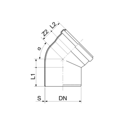 Codo 87° 30' macho/hembra