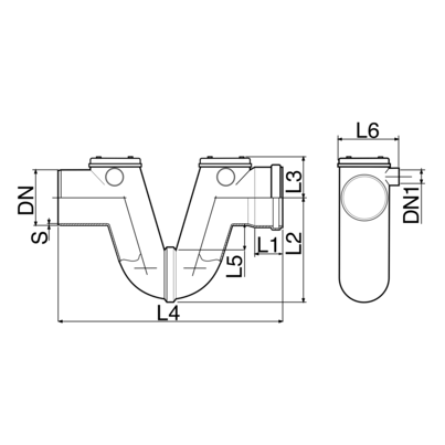 Trap with register male/female