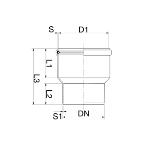 Enlace mixto fibrocemento-PVC Enlace mixto fibrocemento-PVC