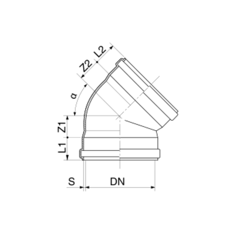 Codo 45° hembra/hembra Codo 45° hembra/hembra