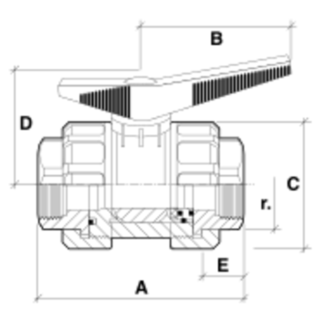 Válvula esfera hembra roscar