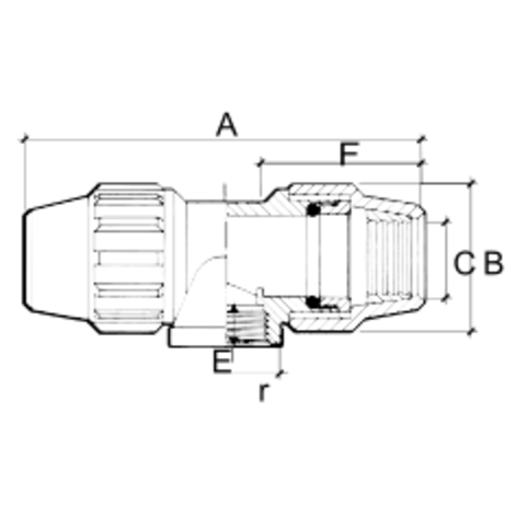Derivación te rosca hembra SIN refuerzo metálico Derivación te rosca hembra SIN refuerzo metálico