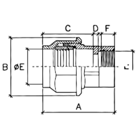 Enlace mixto rosca hembra Enlace mixto rosca hembra