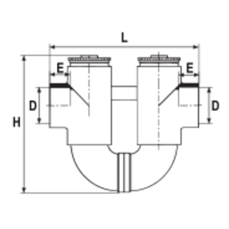Sifón en línea HTA-E