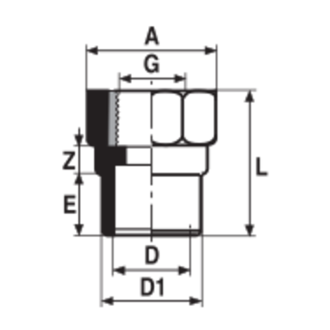 HMMS - Terminal rosca hembra HMMS - Terminal rosca hembra