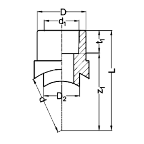 Injerto para derivación salida hembra-soldar Injerto para derivación salida hembra-soldar