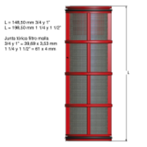 Repuesto cartucho malla de acero inoxidable Repuesto cartucho malla de acero inoxidable