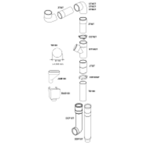 Te bajante M/H Ø100 Te bajante M/H Ø100