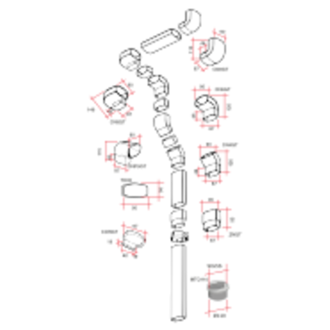 Codo bajante orientación M/H Ovation Codo bajante orientación M/H Ovation