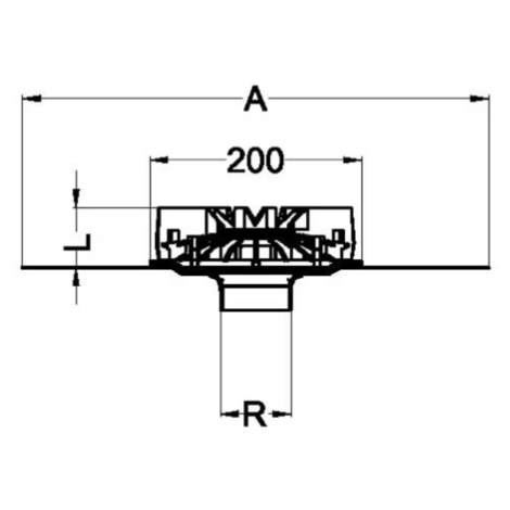 Sumidero 63K/90K para sistemas sifónicos de evacuación de cubiertas