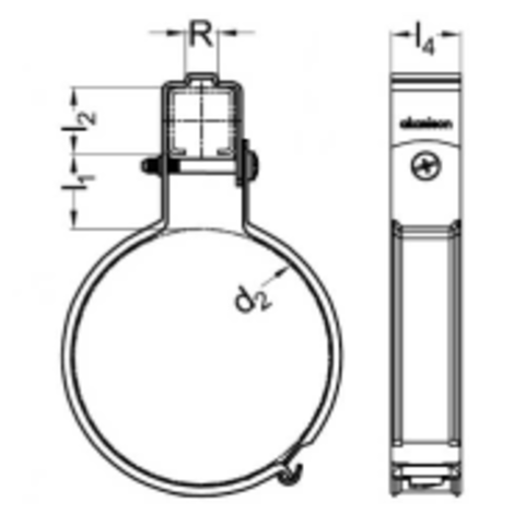 Abrazadera riel acero galvanizado