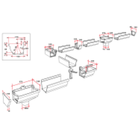 Bajante dilatación salida rectangular. Serie Alfa Bajante dilatación salida rectangular. Serie Alfa