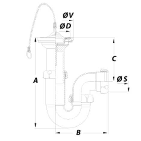 Sifón lavabo o bidé Sifón lavabo o bidé