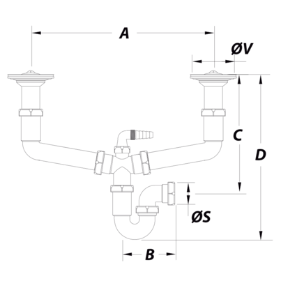 Channel with grid and outlet, 130 wide