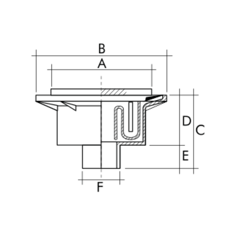 Caldereta sifónica extensible autolimpiante salida vertical INOX macho encolar