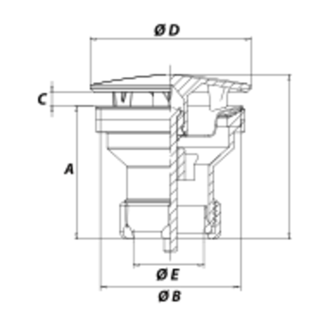 Válvula desagüe con embellecedor Válvula desagüe con embellecedor