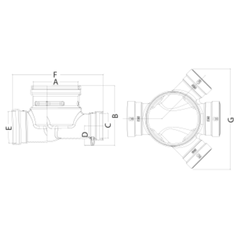 Colector inspección con junta Colector inspección con junta