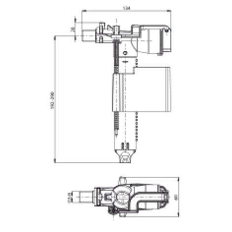 Grifo flotador alimentación lateral