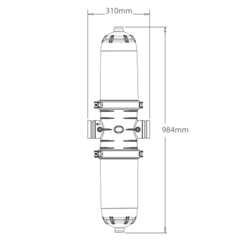 Filtro 200 micras hidrociclónico doble cuerpo compacto-ANILLAS Filtro 200 micras hidrociclónico doble cuerpo compacto-ANILLAS