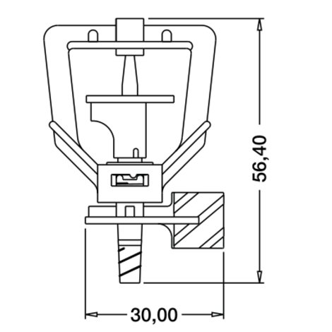 Microaspersor sin regulación de caudal Microaspersor sin regulación de caudal