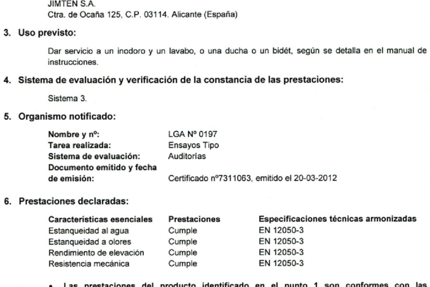 Certificado BUILDCERT Triturador  T-502