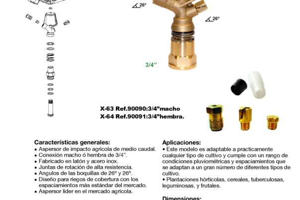 Información técnica Aspersores agrícolas
