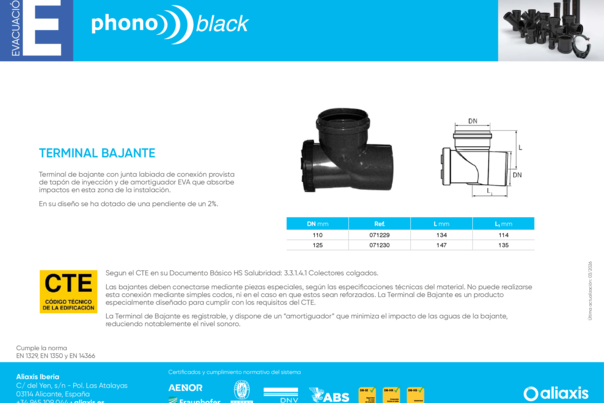 Ficha Técnica Phonoblack Terminal Bajante