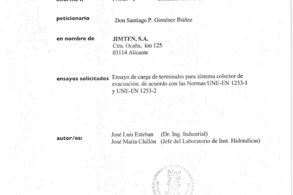 Ensayo de carga Sistema Colector