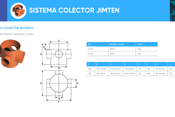icha técnica – S-194 Colector sifónico