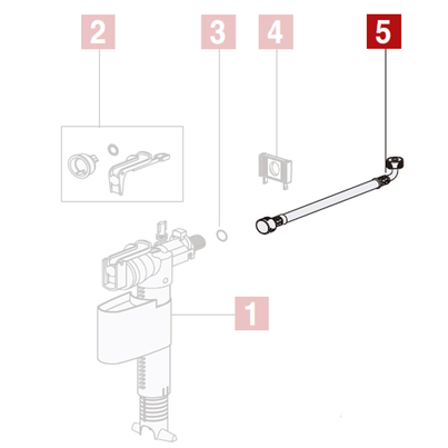 Hose with 3/8" gaskets.
