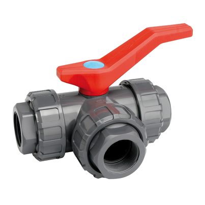 Válvula esfera 3 vias fêmea roscar