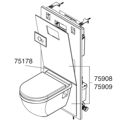 Stainless steel profile for frontal operating plate CICLON CC.
