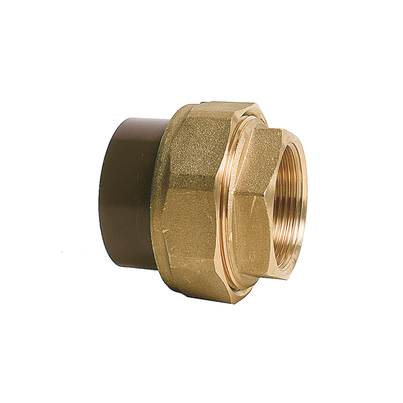 Enlace três peças fêmea colar – fêmea roscar CPVC latão