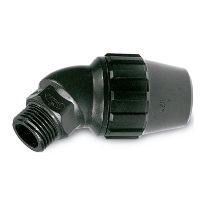 União curva 45° rosca macho