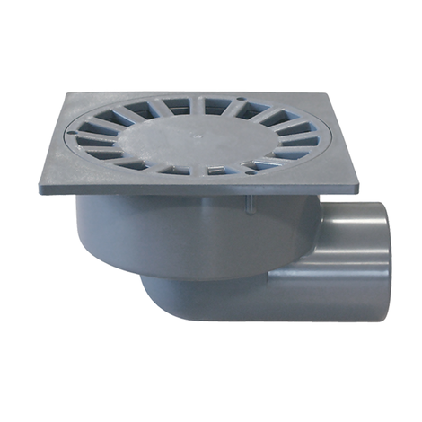 Floor gully, with trap, horizontal male outlet for adhesive, PVC