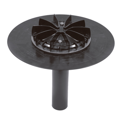 Sumidero con prensatelas para sistema sifónico de evacuación de cubiertas con conector 75 mm