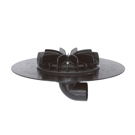 Sumidero para sistemas sifónicos de evacuación de cubiertas. Salida horizontal Sumidero para sistemas sifónicos de evacuación de cubiertas. Salida horizontal