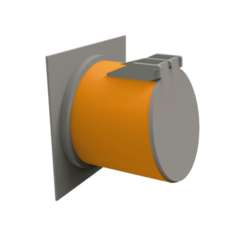 Flap valve - Flange. Tile color.