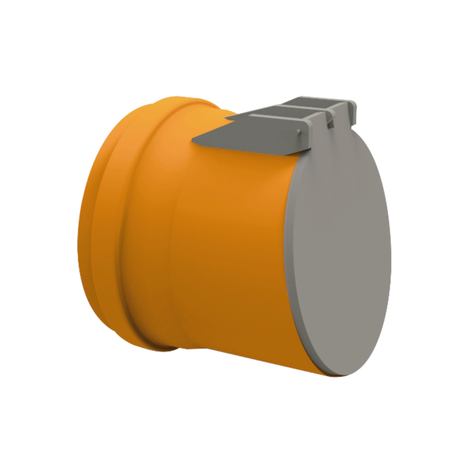 Flap valve - Female. Tile color.