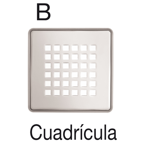 Rejilla CUADRÍCULA de Acero Inoxidable cromado 98 x 98 mm. Corte laser (CAMALEON 100) Rejilla CUADRÍCULA de Acero Inoxidable cromado 98 x 98 mm. Corte laser (CAMALEON 100)