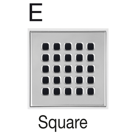 Rejilla SQUARE de acero inoxidable 98x98 (CAMALEON 100)