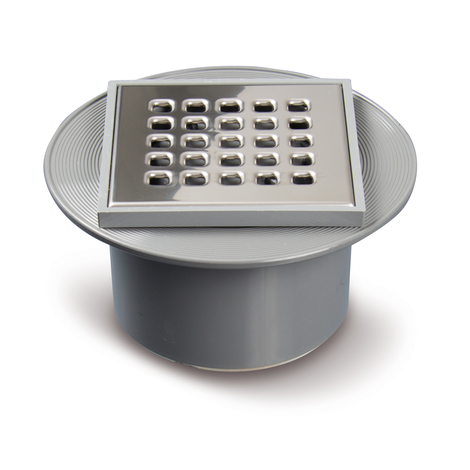 Caldereta sifónica extensible, salida vertical hembra encolar. Rejilla acero inox Caldereta sifónica extensible, salida vertical hembra encolar. Rejilla acero inox