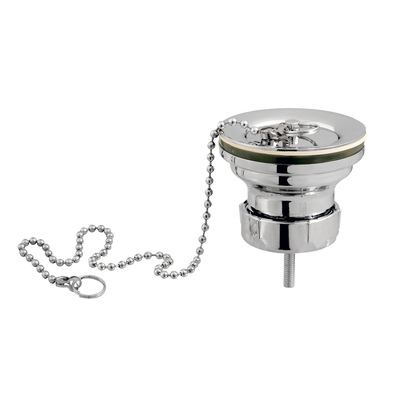 Válvula com corrente e argola cromada