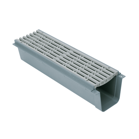 Canaleta transitable con rejilla, ancho 130 Canaleta transitable con rejilla, ancho 130