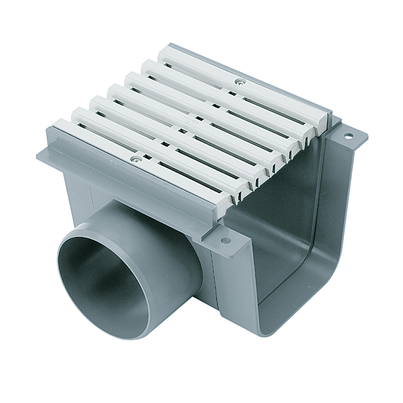 Channel with grid and outlet