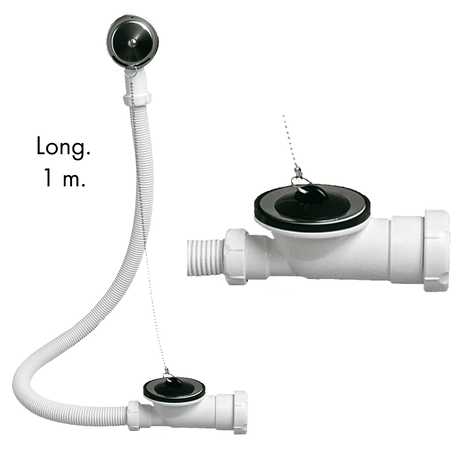 Flexible bathtub outlet